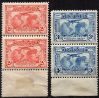 AUSTRALIE - George V - Vols Transocéans - Série Complète Neuve En Paire TTB - Neufs