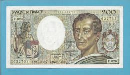 FRANCE - 200 Francs - 1983 - P 155.a -  Série E. 020 - Montesquieu - Sign: P. A. Strohl, J. J. Tronche, B. Dentaud - 200 F 1981-1994 ''Montesquieu''