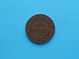 1936 - Penny / KM 23 ( Uncleaned Coin - For Grade, Please See Photo ) !! - Penny