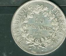 Piece 10 Francs Argent , Silver , Type Hercule , Année  1965   - Pia10101 - 10 Francs