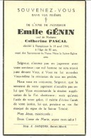 Rouvroy Dampicourt  Emile Genin Veuf De Catherine Pascal 1862 1944 - Rouvroy