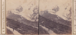 ORIGINALE-PHOTO-STEREO-19 EME-SUISSE-SWITZERLAND-WENGERALP-A. BRAUN-DORNACH-HAUT-RHIN-VINTAGE-VOYEZ 2 SCANS-TOP ! ! ! - Stereoscopic