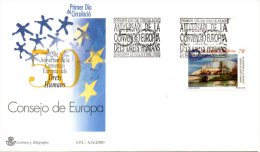 ANDORRE ESPAGNOL. N°266 Sur Enveloppe 1er Jour De 2000. Conseil De L'Europe - EU-Organe