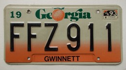 Plaque D'immatriculation - USA - Etat De Géorgie - - Nummerplaten