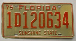 Plaque D'immatriculation - USA - Etat De Floride 1975 - - Targhe Di Immatricolazione