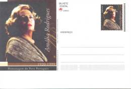 Portugal 1999 " Amalia Rodrigues Chanteur De Fados " Entier Postal - Chanteurs