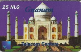 NL.- Telefoonkaart. Telecom Centers. Batch Nr 0312. Gnanam. 25 NLG. Taj Mahal - Tâdj-Mahal, Marmeren Mausoleum In Agra - GSM-Kaarten, Bijvulling & Vooraf Betaalde