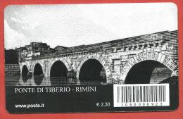 TESSERA FILATELICA ITALIA - 2014 - Patrimonio Artistico E Culturale Italiano - Ponte Di Tiberio, A Rimini - Philatelic Cards