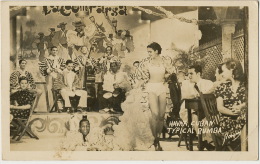 Real Photo  Havana Cuban Typical Rumba Band Beautiful Dancer Black Guy With Glass On The Head - Cuba