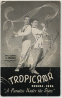 Havana Cuba Advert Tropicana Cabaret Ana Gloria Y Rolando Mambo Autograph Signed Ana Gloria - Cuba