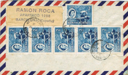 11908. Carta Aerea NORTH BORNEO (Jesselton) 1960 A España - North Borneo (...-1963)