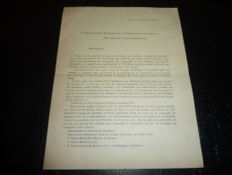 LETTRE IMPRIME DU 27/11/1910 - ADRESSE AUX DELEGUES DE LA CONFERENCE CONSULTATINE POUR LES LIAISONS MARITIMES - Other & Unclassified