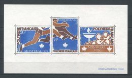 POLYNESIE 1976  Bloc N° 3 ** Neuf  = MNH LUXE Cote 110 € JO Eté Montréal  Athlétisme Course Sports - Unused Stamps