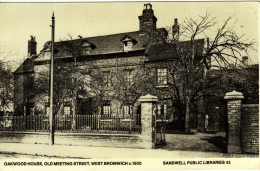 RP Postcard Oakwood House Old Meeting Street West Bromwich 1900 Sandwell Staffordshire - Autres & Non Classés