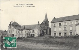 EYGURANDE  Cpa(19)  Eglise Et Place   - Corrèze Illustrée - - Eygurande