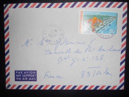 Polynesie Française Lettre De Papeete 1971 Pour Toulon - Storia Postale