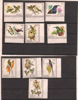 RWANDA Nº 1089 AL 1098 - Colibris