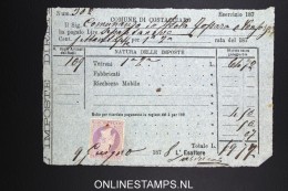 Italy: Marca Da Bollo On Document 1878 - Steuermarken