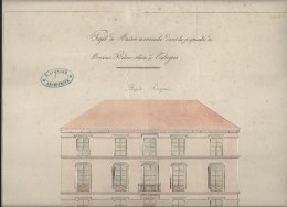 Projet De Maison Pour Mr REDIER à VALERGUES Par Leonard Architecte En 1857 - Architecture