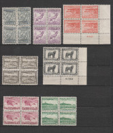 Yvert Entre 168 Et 182 ** Et * Bloc De 4 ( 2 Timbres ** Et 2 Timbres *) Animaux Animals - 1908-1947