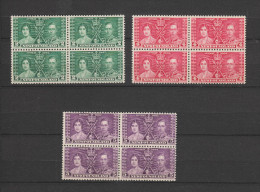 Yvert 205 / 207 Neuf Bloc De 4 ( 2 Timbres ** Et 2 Timbres *) - 1908-1947