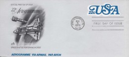 USA SPACE SHUTTLE In ORBIT AEROGRAMME Sc UC51 FDC 1978 - 1961-80