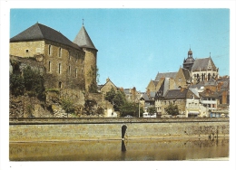 Cp, 53, Mayenne, Les Bords De La Mayenne, Le Château Et L'Eglise Notre-Dame - Mayenne