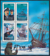 CHILE 1991 Tradicion Naval - 75° Rescue Of Shackleton Antarctic Expedition, Souvenir Sheet** - Antarctische Expedities