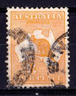 Australia 1913 Kangaroo 4d Orange 1st Wmk Used - Usati