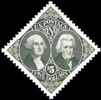 1994 USA George Washington And Andrew Jackson $5.00 Stamp Sc#2592 Painting History Famous - George Washington