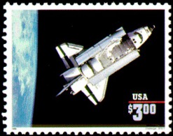 1995 USA Priority Mai $3.00 Challenger Space Shuttle Stamp Sc#2544 - Etats-Unis