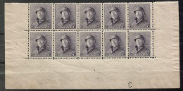 169 A Bloc 10  **  Cdf  Pl 3 + Perforation C  + 75 - 1919-1920 Albert Met Helm