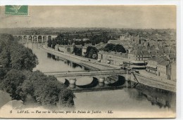 CPA 53 LAVAL VUE SUR LA MAYENNE PRIS DU PALAIS DE JUSTICE 1922 - Laval