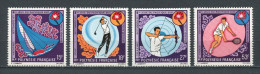 POLYNESIE 1971  PA N° 51/54 ** Neufs  = MNH Superbes Cote 64 € Sports Jeux Pacifique Sud Golf Tennis Yachting Arc Games - Nuovi