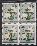 SUD-KASAI  Nr 7 ** MNH NSCH Bloc De 4 - Sur Kasai