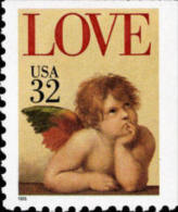 1995 USA Love Cherub 32c Booklet Stamp #2959 Angel - Verhalen, Fabels En Legenden