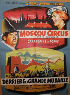 ⭐Affiche De Cinéma - 2 Films Au Programme - Dimension 56 Cm X 76 Cm - Moscou Circus ⭐ - Affiches