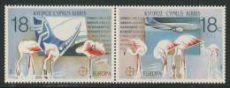 Cyprus Chypre Zypern 1988 Mi 697 /8 YT 693 / 4 ** Cyprus Airways Airliner + Boeing 739 + Greater Flamingos - Europa Cept - Flamencos