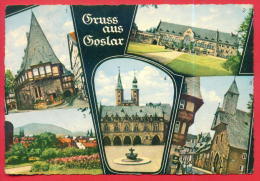 164013 / Goslar Im Harz - BRUSTTUCH , KAISERPFALZ , BLICK VOM GEORGENBERG , RATHAUS , GROSSES HEILIGES KREUZ -  Germany - Goslar