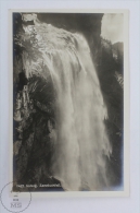 Old Real Photo Postcard Switzerland - Gsteig. Sanetschfall/ Waterfall - Gsteig Bei Gstaad
