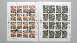 UNO-New York 438/9 KB/sheet Oo/FDC-cancelled, Menschenrechte,Gemälde Von Friedensreich Hundertwasser - Hojas Y Bloques