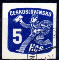 CZECHOSLOVAKIA 1946 Newspaper Stamp - Messenger - 5k. - Blue  FU - Zeitungsmarken
