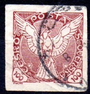 CZECHOSLOVAKIA 1918 Newspaper Stamp - Bird - 100h. - Brown  FU - Sellos Para Periódicos