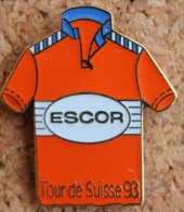 MAILLOT ORANGE ESCOR -  TOUR DE SUISSE 93 - VELO - CYCLISTE - CYCLISME - BIKE - SCHWEIZ - SWITZERLAND - SWISS -    (9) - Wielrennen