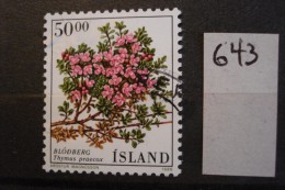 Islande - Année 1988 - 50k Thymus Praecos - Y.T. 643 - Oblitéré - Used - Gestempeld - Gebraucht