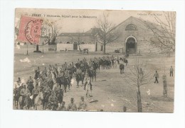 Cp , Militaria , NIORT , 7 E HUSSARDS , Départ Pour La Manoeuvre , Voyagée 1905 - Manoeuvres