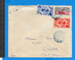 Enveloppe Côte Des Somalis 1949 Cachets Bleus Djibouti - Briefe U. Dokumente