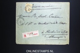 Belgium: Registered Cover 1896  OBP 50  Gand / Gent To Florsheim Germany - 1884-1891 Leopoldo II