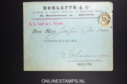 Belgium: Company Cover  OBP 59  Brussels To Scheveningen Holland 1895 - 1893-1900 Fine Barbe