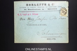 Belgium: Company Cover  OBP 59  Brussels To Scheveningen Holland 1895 - 1893-1900 Fijne Baard